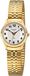 Regent montre femme BA-886, acier inoxydable, plaqué or, blanc