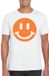 Bellatio Decorations Verkleed shirt heren - Smile / Emoticon - wit - carnaval/foute party - feestkleding S
