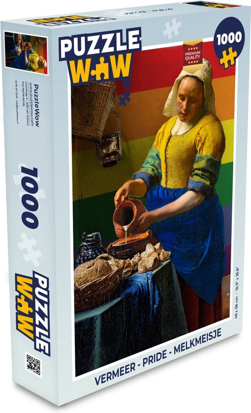 MuchoWow Puzzel Vermeer - Pride - Melkmeisje - Legpuzzel - Puzzel 1000 stukjes volwassenen