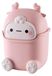 Mini poubelle, conception de dessin animé, pliable, 1 litre, rose