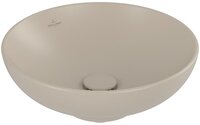 Villeroy & Boch Loop & friends opzetwastafel 42cm rond zonder overloop CeramicPlus almond 4A4601