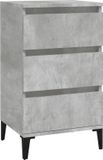 vidaXL Nachtkastje 40x35x70 cm bewerkt hout betongrijs