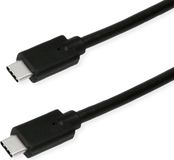 ROLINE GREEN USB 3.2 Gen 2x2 kabel, C-C, M/M, 4K UHD-1, 20Gbit/s, Emark, 100W, zwart, 2 m