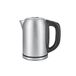 Amazon Basics Waterkoker, roestvrij staal, digitaal display, Strix-regelaar, warmhoudfunctie, temperatuurregeling, 1,7 l (EU-stekker), zilver