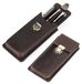Omgoods - Étui à stylos en cuir véritable pour 3 stylos, porte-stylos vintage