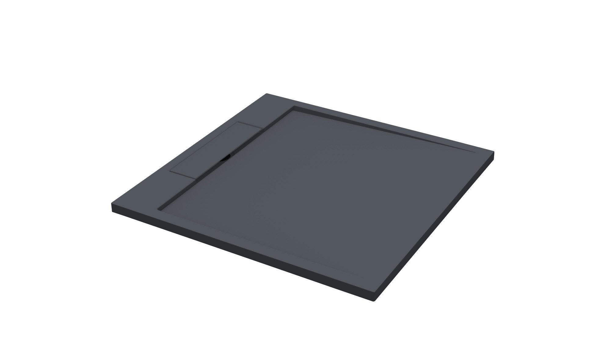 Best Design Just Solid douchebak Decent 90 x 90 cm mat zwart