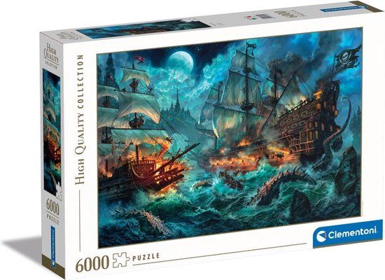 Clementoni - 6000 Piece Puzzle - Pirates Battle - Adult & Kids Puzzle - 10+ Years