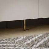 Forte Libertad Moderne meubelpoot, goudkleurig, 9,5 cm B x 12 cm H x 4,5 cm D