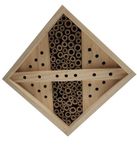 Dehner Natura Nueva Insectenhotel duurzaam, insectenhuis voor wilde bijen, ca. 18 x 18 x 11 cm, van FSC®-gecertificeerd grenenhout, naturel