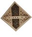 Dehner Natura Nueva Insectenhotel duurzaam, insectenhuis voor wilde bijen, ca. 18 x 18 x 11 cm, van FSC®-gecertificeerd grenenhout, naturel