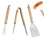 Merkloos BBQ Gereedschapset met Houten Handvatten