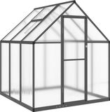 vidaXL Tuinkas met basisframe 169x169x195 cm aluminium antracietkleur