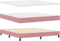 vidaXL LED Boxspringbed met Hoofdeinde Roze 180 x 200 cm Fluweel