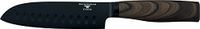 Rockingham Forge Forester Series 5” Santoku Mes - Roestvrijstalen lemmet met zwarte oxidelaag Ergonomisch houten handvat Japans mes, RF-6182P