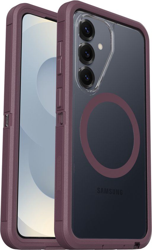 OtterBox Defender Pro XT Hoesje Geschikt voor Samsung Galaxy S26 Magnatic - Back Cover Compatibel met MagSafe & Qi2 - Beschermhoes Paars Transparant