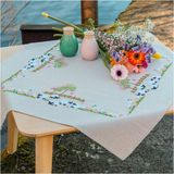 Vervaco Tafelkleed Kit Schaapjes in de wei - Borduurpakket - 72 x 72 cm