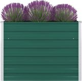 vidaXL Plantenbak verhoogd 100x100x77 cm gegalvaniseerd staal groen