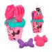 Colorbaby Cube de jeu Minnie avec tamis, râteau, pelle et 2 moules 14 cm