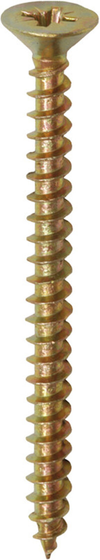 Spaanplaatschroeven geel verzinkt platkop 6x90mm PZ (100 stuks)