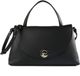 Coccinelle Leren schoudertas handtas Nikla Handbag Double Grainy Leather Noir / Cognac zwart