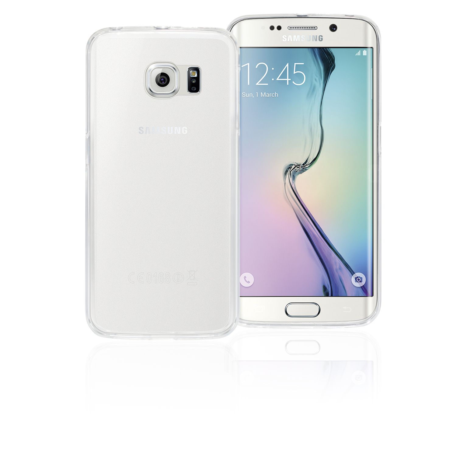 Phonix S925GPW - Mobiele telefoon behuizing - Wit, Transparant - Voor Samsung GALAXY S6 Edge