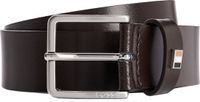 BOSS Leren Riem Ther-Flag-E Sz35 Leather Belt W110 Dark Brown Donkerbruin