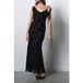 French Connection Kara Burnout Robe Midi Déchiquetée Blackout