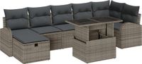 vidaXL - Tuinbank - 2 zitplekken - Grijs - Polyrattan