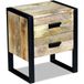 vidaXL Table d'appoint avec 2 tiroirs 43x33x51 cm bois de manguier massif