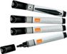 Nobo Whiteboardmarkers - Glas markers - Zwart - 4 stuks
