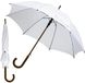 L-Shop-Team Nederland B.V. Grand paraplu avec manche en bois - 2x - écran blanc - dia 103 cm - Adultes - polyester