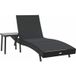 DESIGN IN Chaise Longue Transat Bain De Soleil 2 Pcs Noir Polyrotin