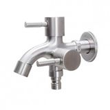 Sans marque Robinet de jardin double – Robinet de machine à laver, résistant au gel 1/2", pour jardin, extérieur, cuisine, salle de bain