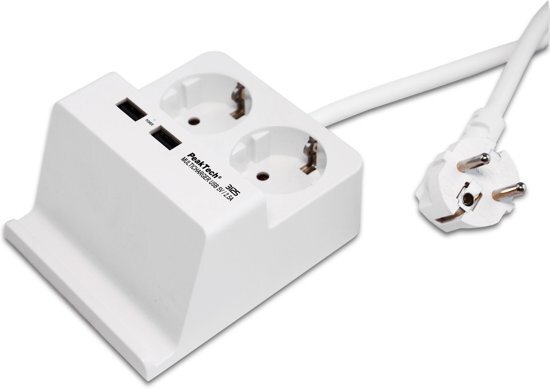 Peaktech 3125: Dubbel stopcontact Dubbele USB lader