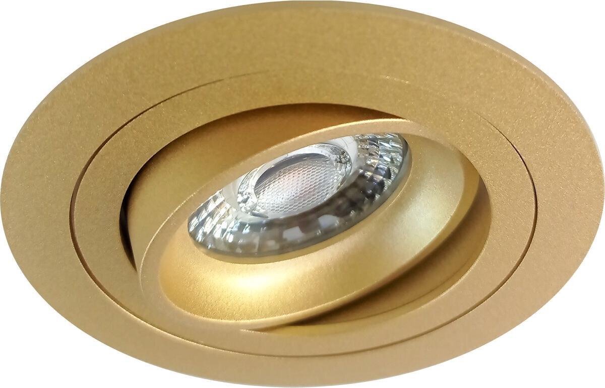 Qualu Spot Armatuur GU10 - Proma Alpin Pro - Inbouw Rond - Mat Goud - Aluminium - Kantelbaar - Ø92mm