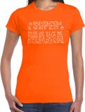 Bellatio Decorations Glitter Super Mama t-shirt oranje met steentjes/ rhinestones voor dames - Moederdag cadeaus - Glitter kleding/ foute party outfit L