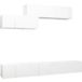 Ensemble de meuble TV blanc bois d'ingénierie 6 pièces