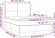 vidaXL Boxspring met matras en LED, stof, taupe, 140x200 cm
