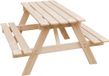 Timbela M018-1 Kinder Picknicktafel - Hout - Beige - 4 Personen - 90x90x50 cm