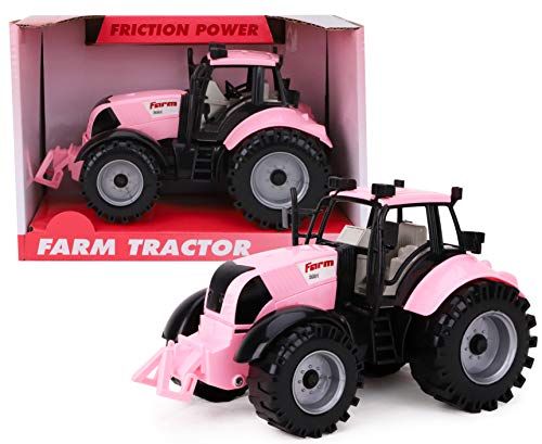 Toyland Toyland® wrijving aangedreven landbouwtractor met opening motorkap - ROZE