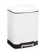 INSTANT D O Afvalemmer, 6 l, metaal, mat, stille sluiting, groot pedaal, wit