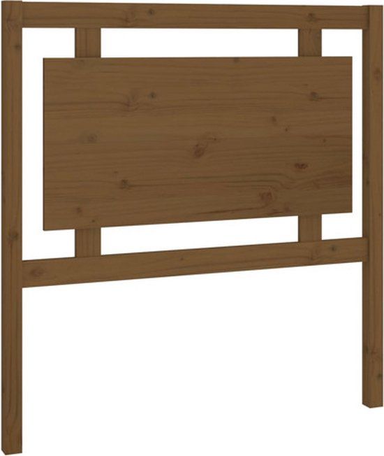 vidaXL Hoofdbord 95,5x4x100 cm massief grenenhout honingbruin