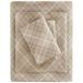 Sleep Philosophy True North Cozy Flanel Warm 100% Katoenen Laken - Nieuwigheid Print Dieren Sterren Leuke Ultra Zachte Koud Weer Beddengoed Set, Twin XL, Tan Plaid 3 Stuk