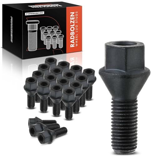 Frankberg Wielbouten, 20 stuks, compatibel met 1-serie E81, E87, 3-serie, E21, E30, E36, E46, E90, 5-serie, E12, E28, E34, E60, E61, 6-serie, E24, E64, 1975-2017, 610-574