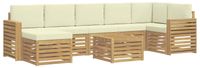 vidaXL Ensemble de canapés d'extérieur 8 pc Blanc et crème Polyester