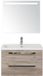 BES LED Seville Badmeubelset 80 cm - Craft Oak - Keramische Wastafel Wit Djazz met Sence Spiegel