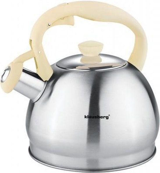 KLAUSBERG 7043 Fluitketel 1.8 liter - Creme handvat