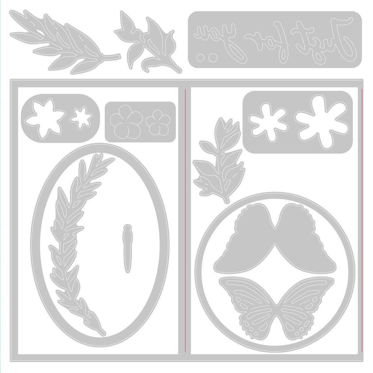 Sizzix Thinlits Die 665074 Vlinder Spinner Card van Georgie Evans 14 Pack, Multi kleuren, Een maat