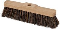 KOTARBAU® Veegbezem, Buitenbezem, Tuinbezem, 27 cm, Straatbezem, Buchenhout PET Kokosvezel, Bruin, Zonder Steel