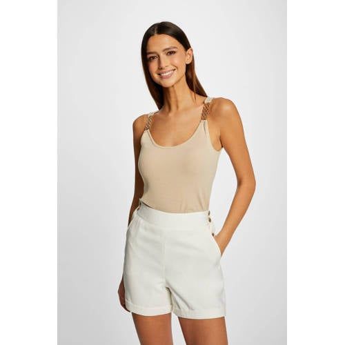 Morgan Ribbed Top - Beige